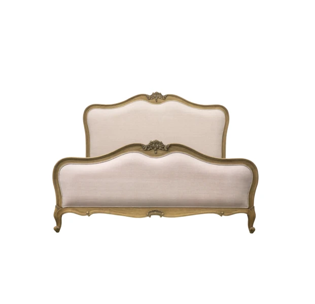 Chic Linen Upholstered Bed Frame